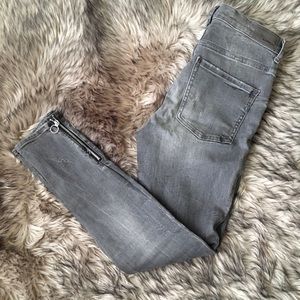 EXPRESS Ankle High Rise Jeans